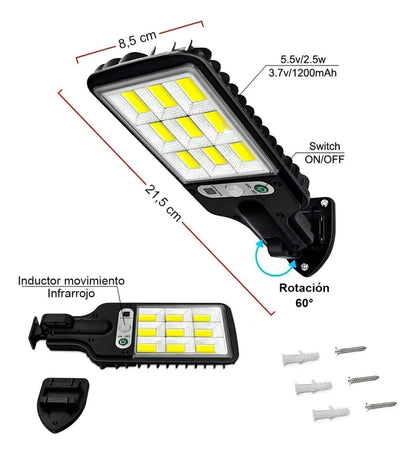 Lampara Panel Solar Exteriores Led