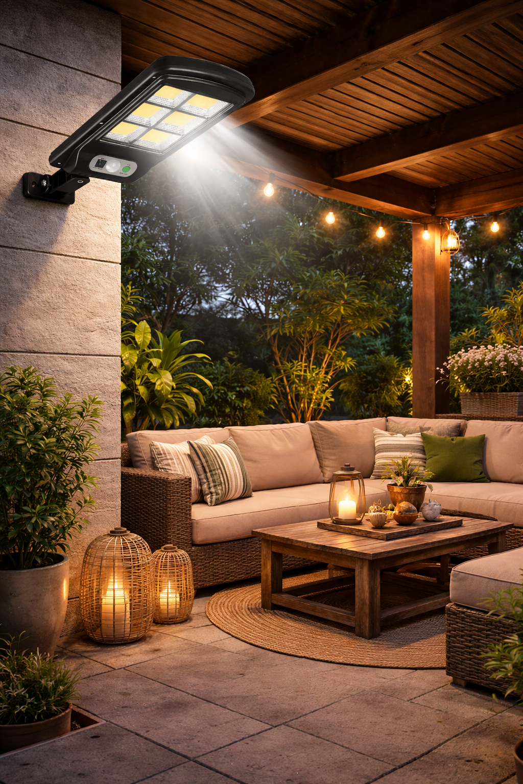 Lampara Panel Solar Exteriores Led